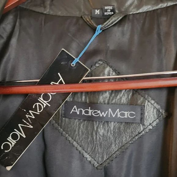 Andrew Marc Leather Heavy Full Length Trench Coat Men Size M - Picture 5 of 12